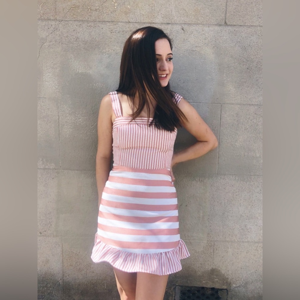 Wild Honey Truly Yours Striped Mini Dress
